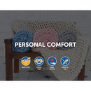 Hand Knitted Chunky Blanket Thick Acrylic Yarn Blanket Home Decor Throw Rug - Grey
