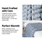 Hand Knitted Chunky Blanket Thick Acrylic Yarn Blanket Home Decor Throw Rug - Grey