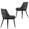 Set of 2 Barstool Allen Classy Grey Velvet Dining Chair