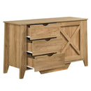 Mica Wooden Sliding door Sideboard with 3 Drawers