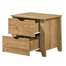 Mica Wooden Bedside Table with 2 Drawers