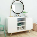 Merlin White Modern Retro Sideboard Buffet Table