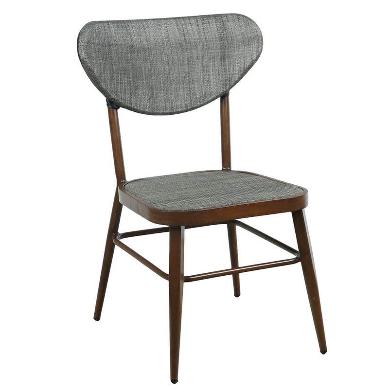 Sammy Modern Retro Brown Outdoor Dining Chair Set of 2