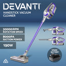 Devanti Handheld Vacuum Cleaner Cordless Stick Handstick Bagless Vac Spare Battery 150W Purple - Coll Online