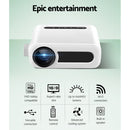 Mini Video Projector Wifi USB HDMI Portable 100ANSI Lumens HD 1080P Home Theater