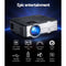 Devanti Mini Video Projector Portable HD 1080P 1200 Lumens Home Theater USB VGA