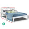 Artiss Double Full Size Wooden Bed Frame SOFIE Pine Timber Mattress Base Bedroom - Coll Online
