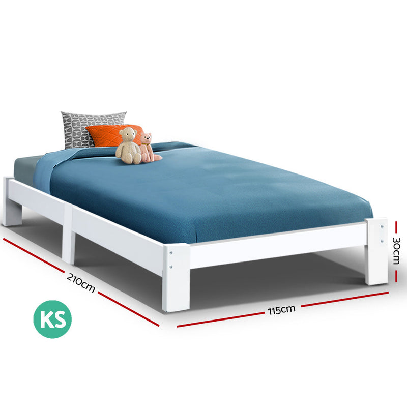 Artiss Bed Frame King Single Size Wooden Mattress Base Timber Platform JADE - Coll Online