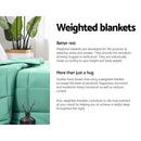 Giselle Weighted Blanket Kids 2.3KG Cooling Gravity Blankets Deep Relax Summer Aqua - Coll Online