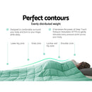 Giselle Weighted Blanket Adult 5KG Gravity Cooling Blankets Deep Relax Summer Aqua - Coll Online