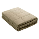 Giselle Bedding 2.3KG Cotton Weighted Blanket Heavy Gravity Calm Size Brown - Coll Online