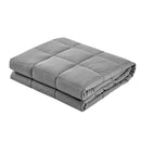 Giselle Bedding 2.3KG Cotton Weighted Gravity Blanket Snuggle Deep Sleep Relax Light Grey - Coll Online