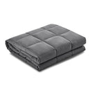 Weighted Blanket Adult 7KG Heavy Gravity Blankets Microfibre Cover Glass Beads Calming Sleep Anxiety Relief Grey - Coll Online