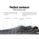Weighted Blanket Adult 7KG Heavy Gravity Blankets Microfibre Cover Glass Beads Calming Sleep Anxiety Relief Grey - Coll Online
