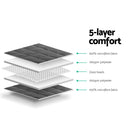 Weighted Blanket Adult 7KG Heavy Gravity Blankets Microfibre Cover Glass Beads Calming Sleep Anxiety Relief Grey - Coll Online