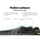 Giselle Bedding 9KG Cotton Heavy Gravity Weighted Blanket Deep Relax Adult Black - Coll Online