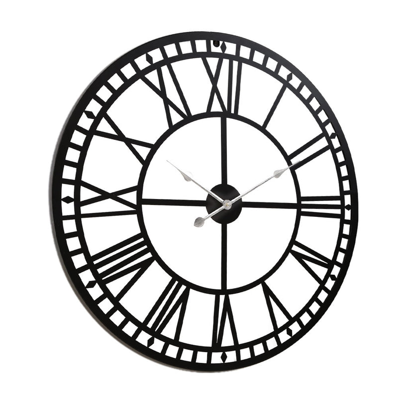 Wall Clock Extra Large Modern Silent No Ticking Movements 3D Home Office Kitchen Decor - 80cm - Coll Online