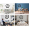 Wall Clock Extra Large Modern Silent No Ticking Movements 3D Home Office Kitchen Decor - 80cm - Coll Online