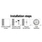 Wall Clock Extra Large Modern Silent No Ticking Movements 3D Home Office Kitchen Decor - 80cm - Coll Online