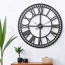 Wall Clock Extra Large Modern Silent No Ticking Movements 3D Home Office Kitchen Decor - 80cm - Coll Online