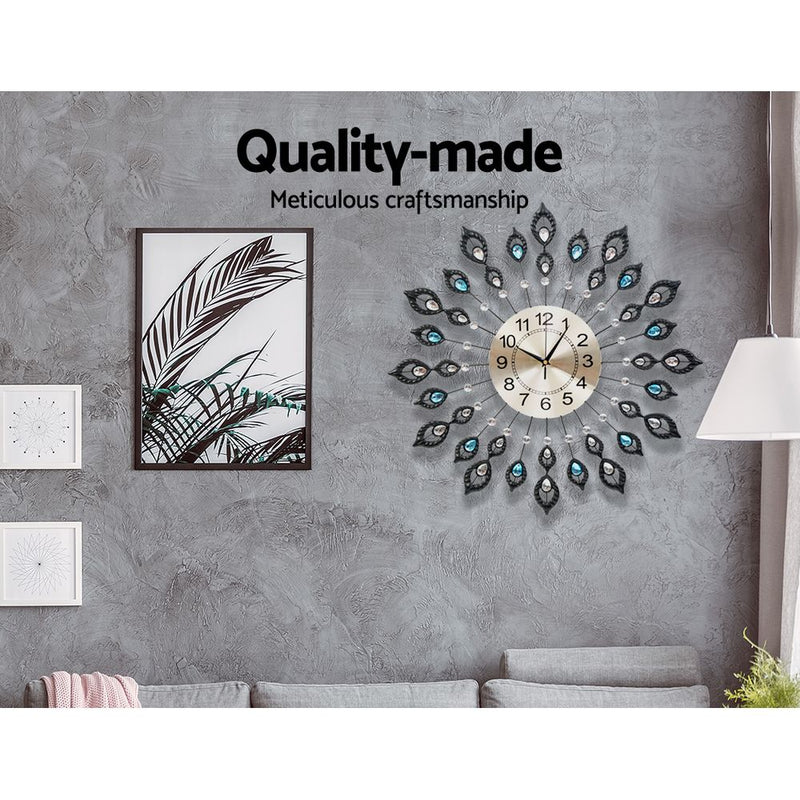 Wall Clock Extra Large Modern Silent No Ticking Movements 3D Home Office Decor - 60cm - Coll Online