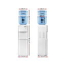 Devanti 22L Water Cooler Dispenser Top Loading Hot Cold Taps Filter Purifier Bottle - Coll Online