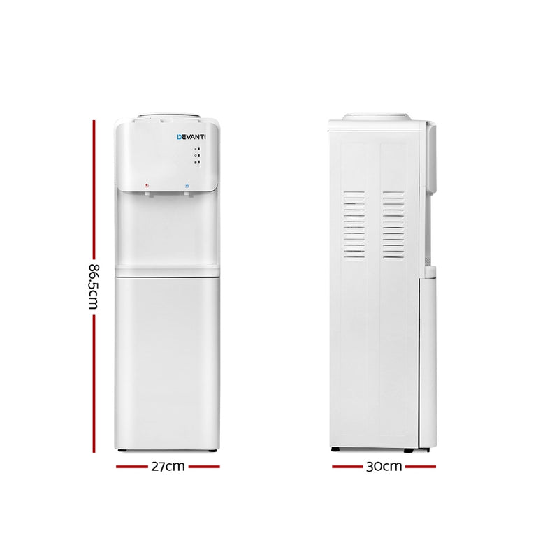 Devanti Water Cooler Dispenser Bottle Filter Purifier Hot Cold Taps Free Standing Office - Coll Online