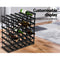 Artiss 42 Bottle Timber Wine Rack Wooden Storage Wall Racks Holders Cellar Black - Coll Online