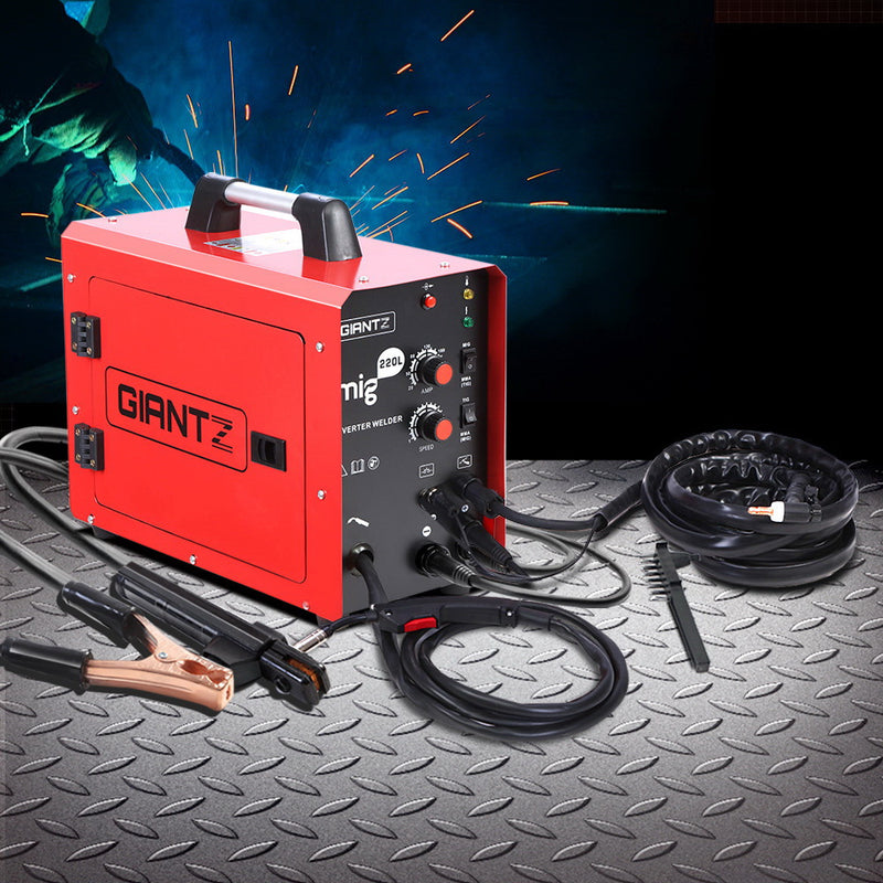 GIANTZ MIG MAG Welding Machine DC Inverter MMA Welder Gas Gasless Portable 220A - Coll Online