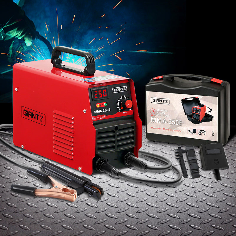 Giantz 250 Amp Inverter Welder DC MMA ARC IGBT Welding Machine Stick Portable