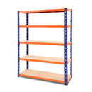 Giantz 1.2M Warehouse Racking Shelving Storage Shelf Garage Shelves Rack Steel Blue and Orange - Coll Online