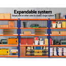 Giantz 1.2M Warehouse Racking Shelving Storage Shelf Garage Shelves Rack Steel Blue and Orange - Coll Online