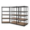 5x0.9M 5-Shelves Steel Warehouse Shelving Racking Garage Storage Rack Black - Coll Online