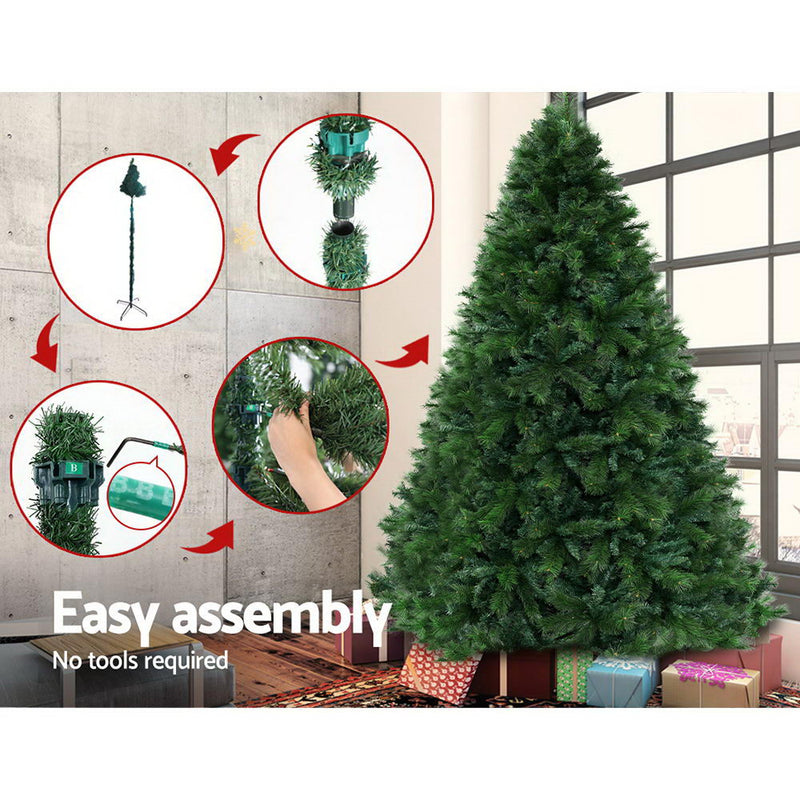 Jingle Jollys Christmas Tree 2.1M 6FT Xmas Decoration Green Home Decor 1584 Tips - Coll Online