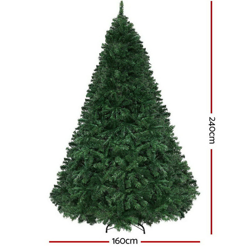 ingle Jollys Christmas Tree LED 2.4M 8FT Xmas Decorations Green Home Decor - Coll Online