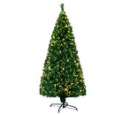 Jingle Jollys Christmas Tree 2.1M 7FT LED Xmas Fibre Optic Multi Warm White