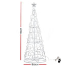 Jingle Jollys 1.85M LED Christmas Tree Lights Xmas 322 LED Cold White Optic Fiber - Coll Online