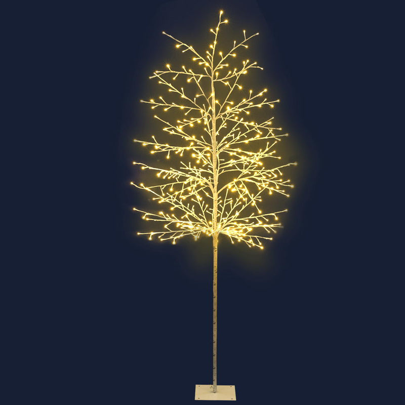 Jingle Jollys 2.1M LED Christmas Branch Tree 480 LED Xmas Warm White Optic Fiber - Coll Online