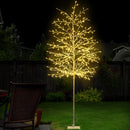 Jingle Jollys 2.1M LED Christmas Branch Tree 480 LED Xmas Warm White Optic Fiber - Coll Online