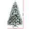 Jingle Jollys Snowy Christmas Tree 1.8M 6FT Xmas Decorations 520 Tips