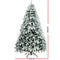 Jingle Jollys Snowy Christmas Tree 2.1M 7FT Xmas Decorations 859 Tips