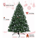 Jingle Jollys 7FT Christmas Snow Tree - Green - Coll Online