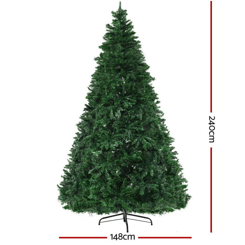 Jingle Jollys Christmas Tree LED 2.4M 8FT Xmas Decorations Green Home Decor - Coll Online