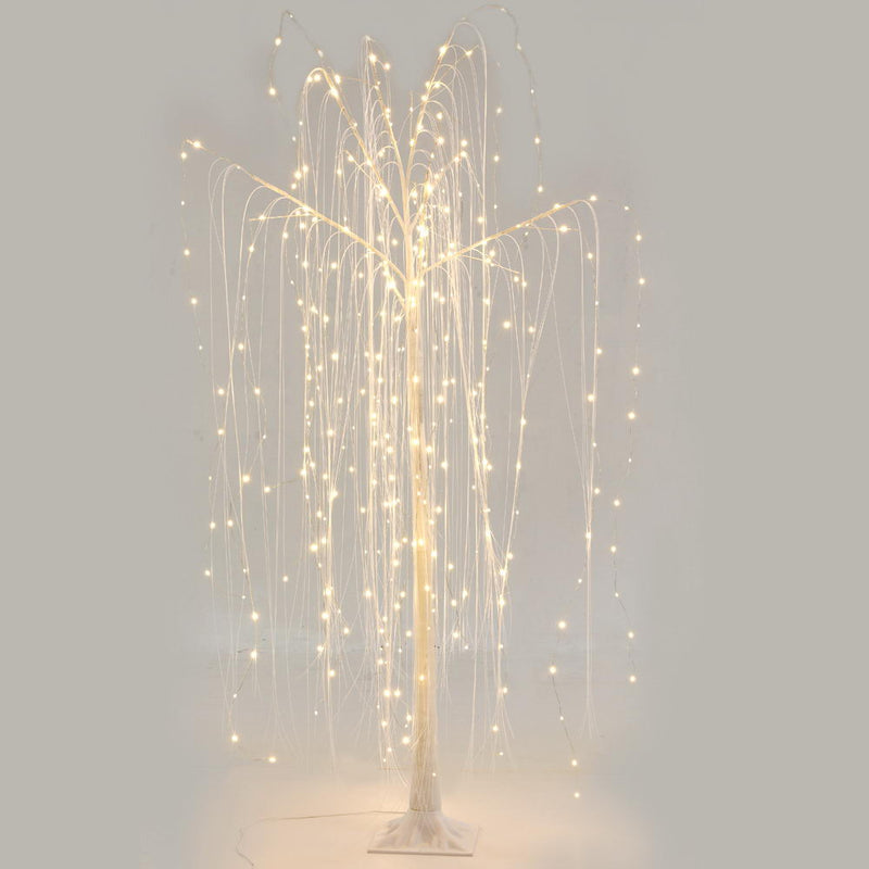 Jingle Jollys 1.8M LED Christmas Tree Willow Xmas Fibre Optic Warm White Lights