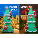 Jingle Jollys 5M Christmas Inflatable Santa on Christmas Tree Xmas Decor LED - Coll Online