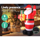 Jingle Jollys 2.4M Christmas Inflatables Santa Xmas Light Decor LED Airpower - Coll Online