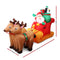 Jingle Jollys 2.2M Christmas Inflatable Santa Sleigh Ride Reindeer Deer Decor - Coll Online