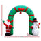Jingle Jollys 2.8M Christmas Inflatable Giant Arch Way Santa Snowman Light Decor - Coll Online