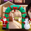 Jingle Jollys 2.8M Christmas Inflatable Giant Arch Way Santa Snowman Light Decor - Coll Online