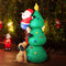 Jingle Jollys 1.8M Christmas Inflatable Santa on Tree Lights Xmas Decor Airblown - Coll Online